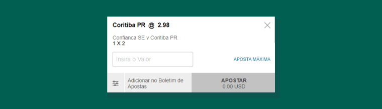 Boletim Apostas Coritiba