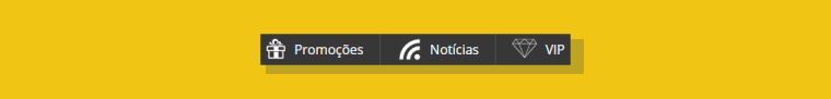 enu superior logo abaixo da área de login