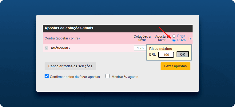 Apostando Em Lay Por Risco Maximo Na Betfair Exchange Jogo Cruzeiro X Atletico MG
