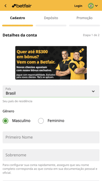 Criar Conta na Betfair: Cadastro Passo a Passo