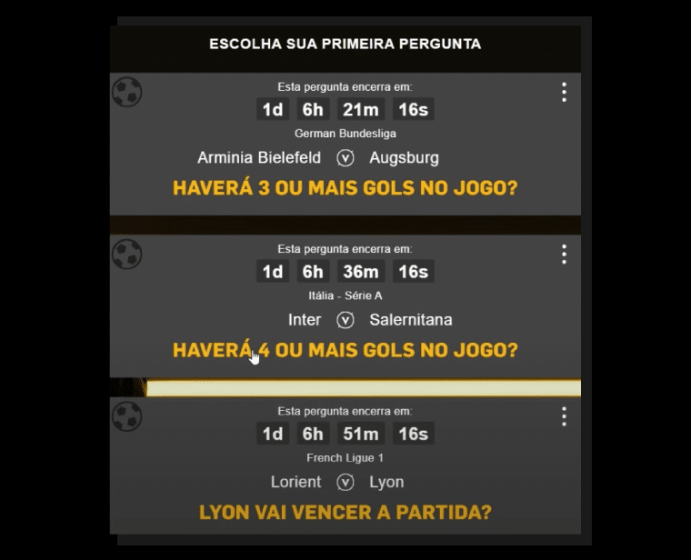 Perguntas Betfair