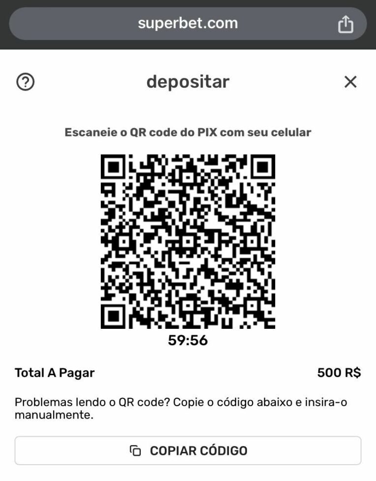 Como depositar na Superbet?