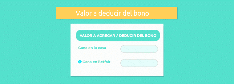Valor a deducir del bono