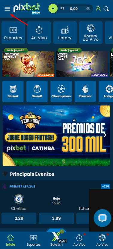 Imagem da análise da Pixbet