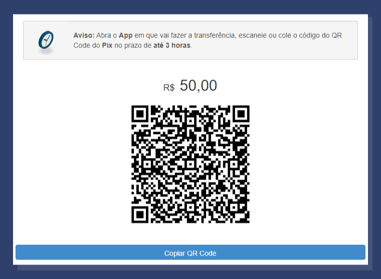 qr code pagamento