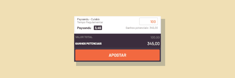 Confirmando Aposta Betwarrior