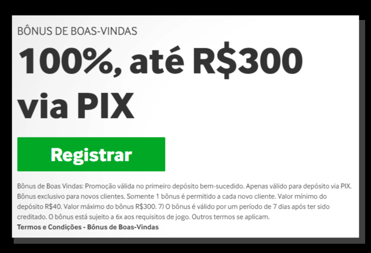 Oferece Bonus Boas Vindas