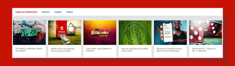Bônus e promoções