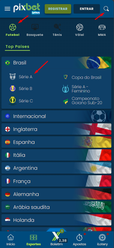 Imagem da análise da Pixbet