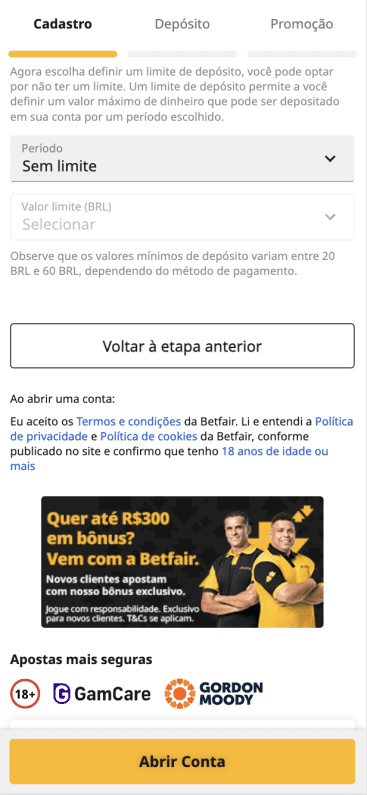 Criar Conta na Betfair: Cadastro Passo a Passo