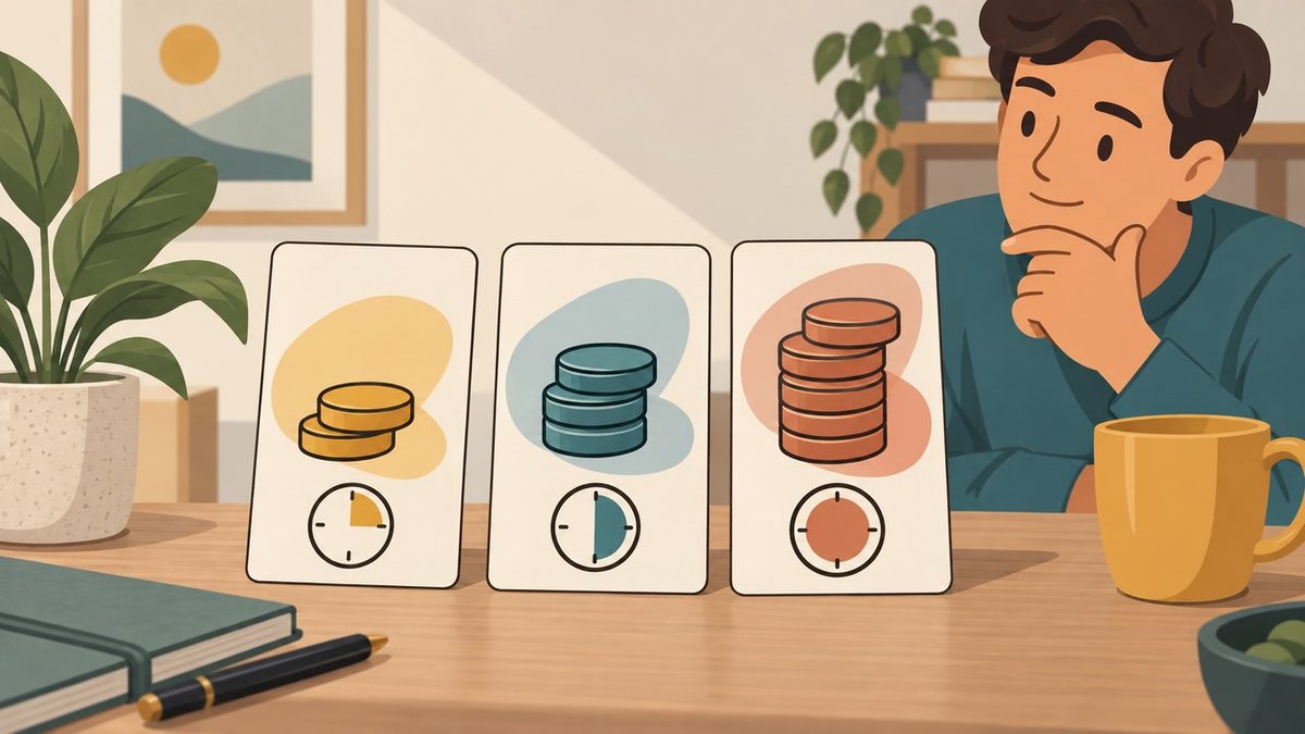 Comparación visual de tres bonos de apuestas con distintas condiciones