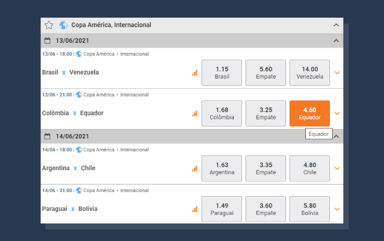 Jogos Disponiveis Apostas