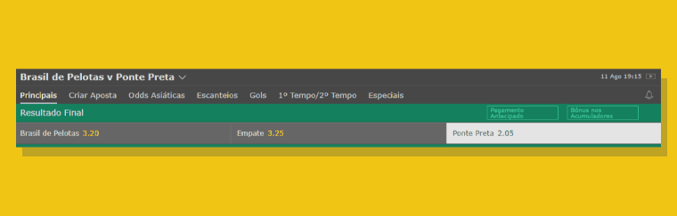 Selecao Mercado Desejado Bet365