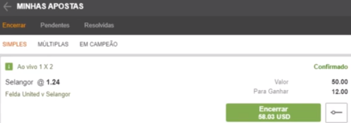 Cash Out 188bet