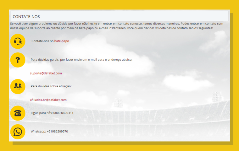 Suporte ao cliente