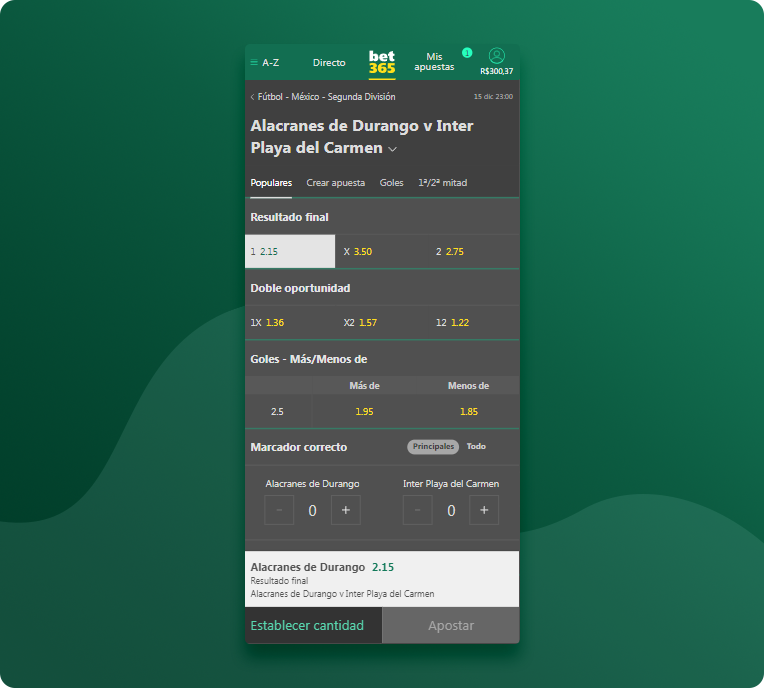 App Bet365 México ahora y obtén un bono del 100%