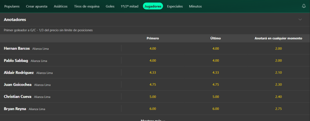 Imagem da análise da Bet365