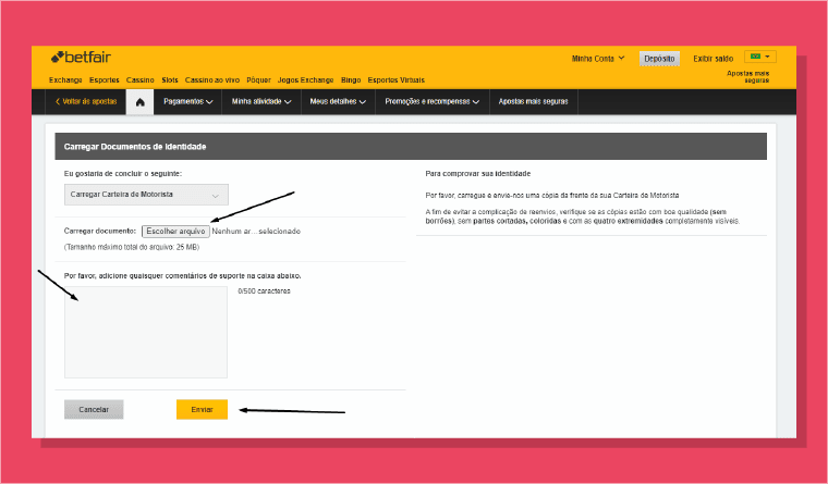 Fazer Upload Documento