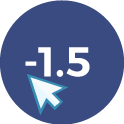 A linha de handicap -1.5