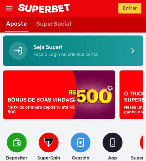 Como criar conta na Superbet?