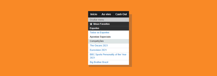 Menu Lateral Bbb Betfair