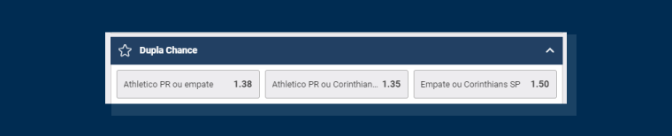 Dupla Chance Betmotion
