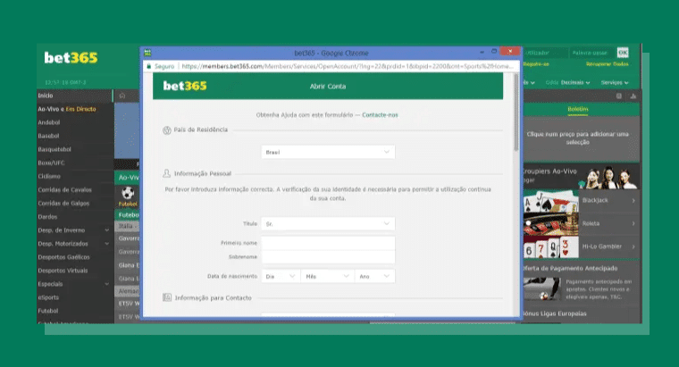 Registro Bet365