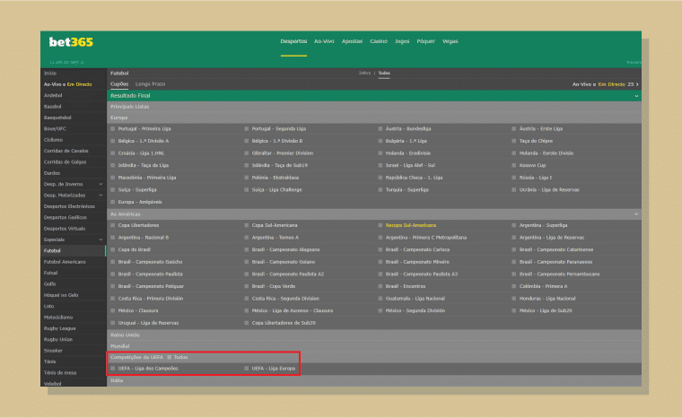 Competicoes Liga Campeoes Bet365