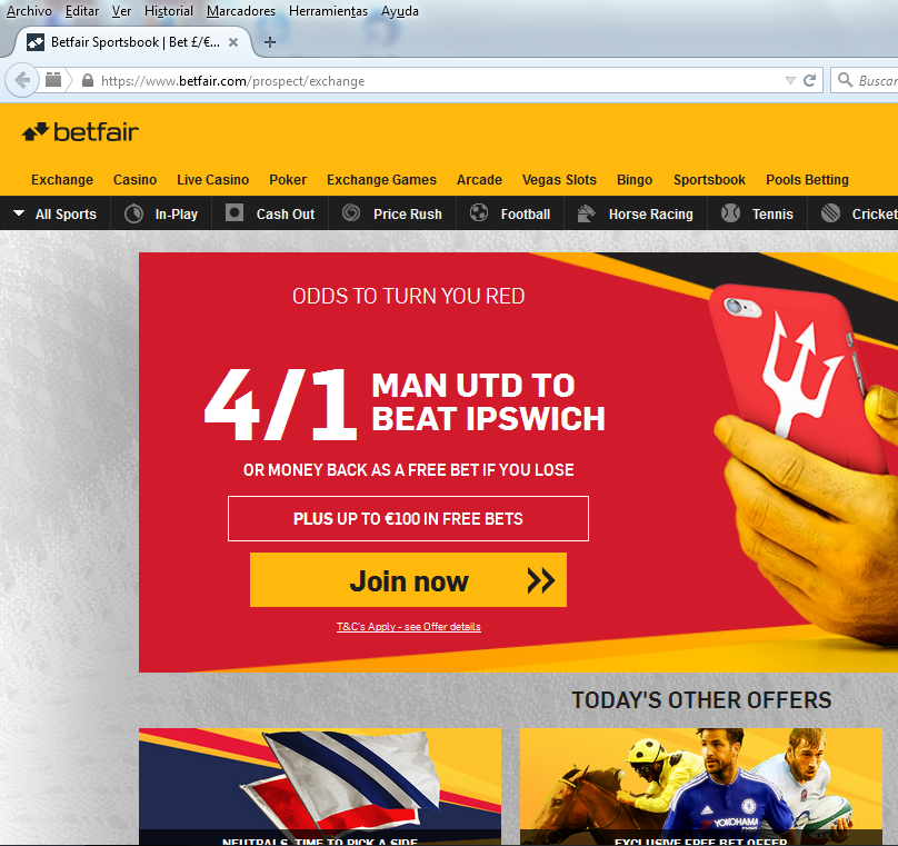 Betfair funciona correctamente