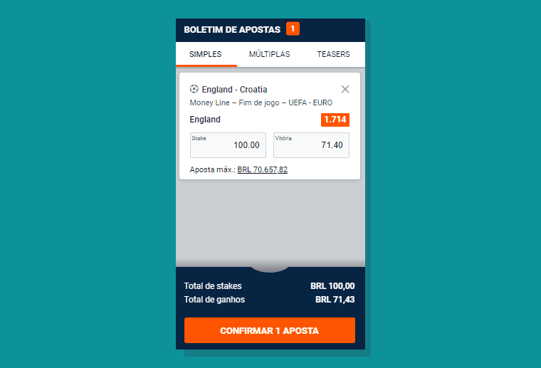 Investimento Pinnacle Eurocopa