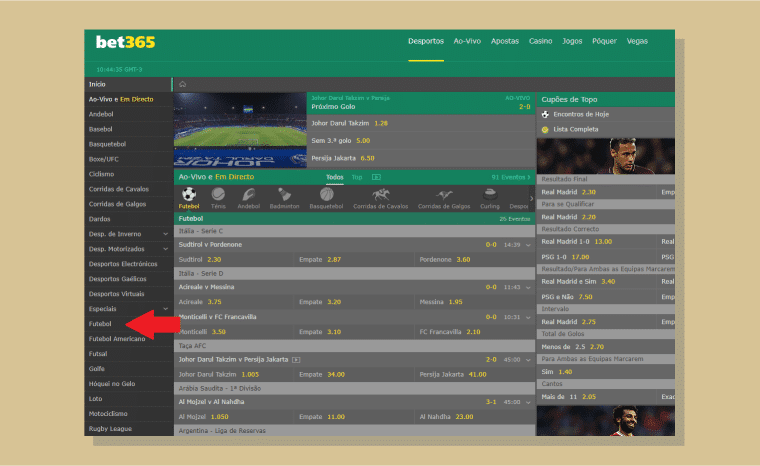 Futebol Apostar Bet365 Liga Campeoes
