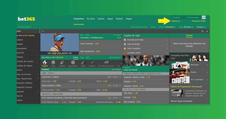 Abrindo Conta Bet365