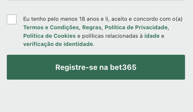 Valide os termos e condições