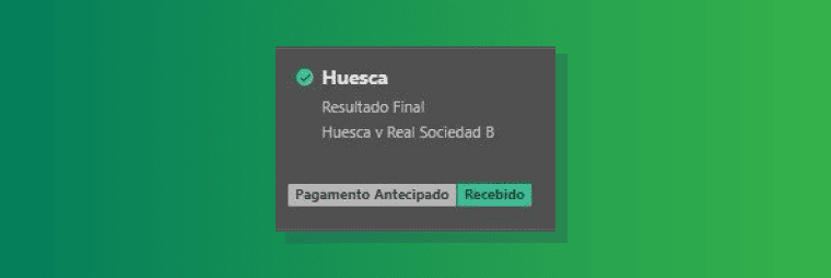 pagamento antecipado - recebido