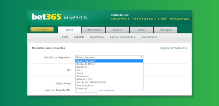 Metodos Pagamento Bet365