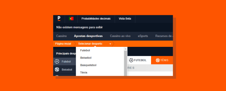 Selecionar Desporto