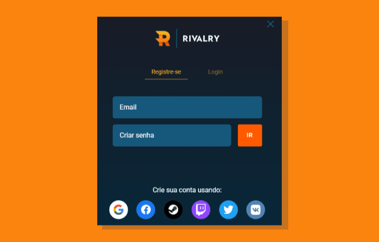 Criar Conta Rivalry
