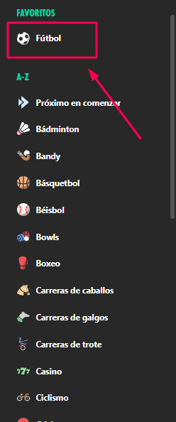Lista de deportes disponibles para apostar en bet365 Argentina.