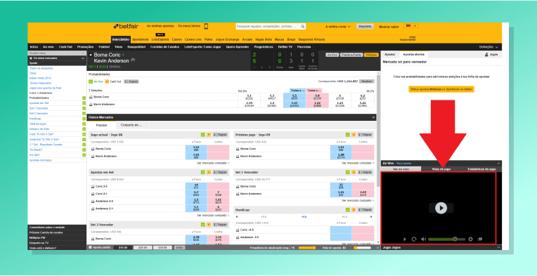 Transmissao Pagina Jogo Betfair