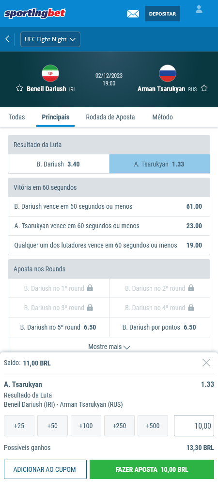 Apostas UFC na Sportingbet: o guia completo