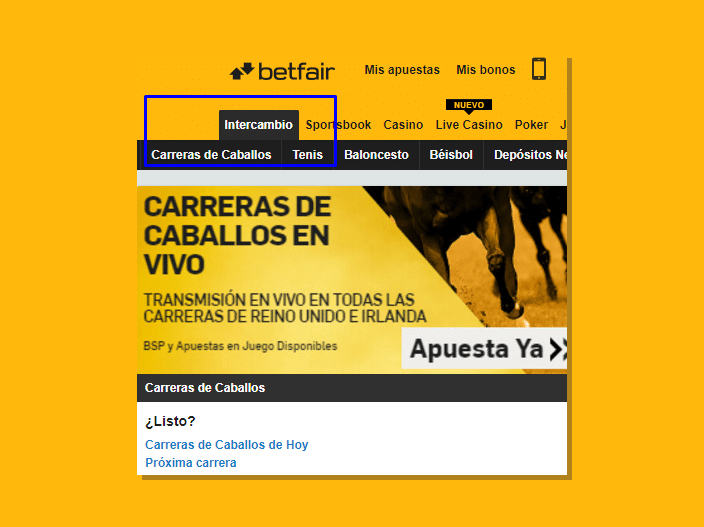 modo intercambio de betfair