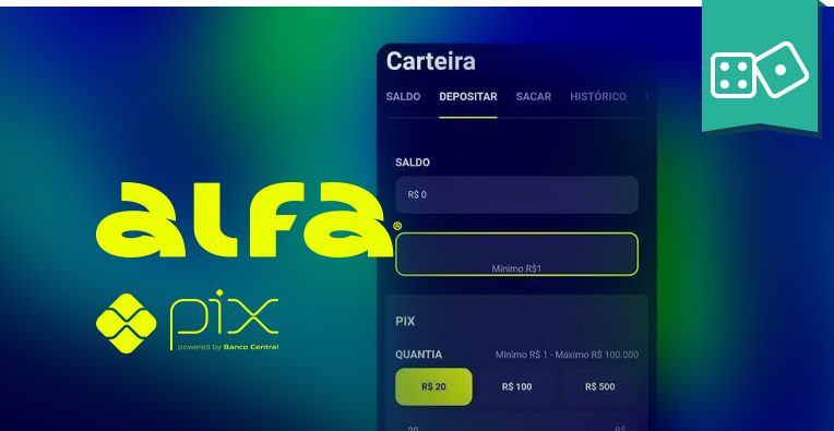 Depósito Alfa.bet : Como Depositar com PIX a partir de R$1 real