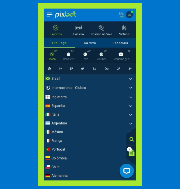 Acesso Esportes Campeonatos Pixbet
