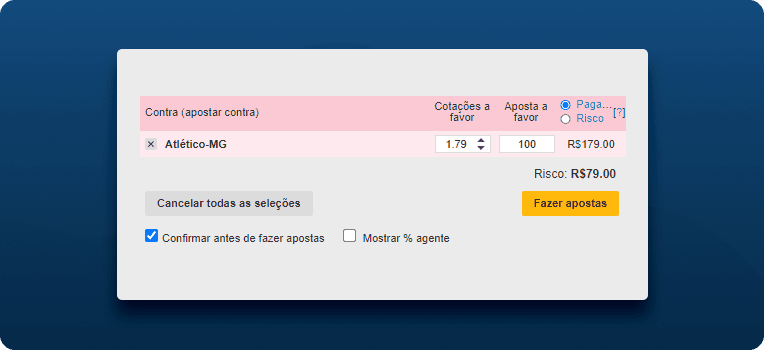 Apostando Em Lay Por Pagamento Maximo Na Betfair Exchange Jogo Cruzeiro X Atletico MG