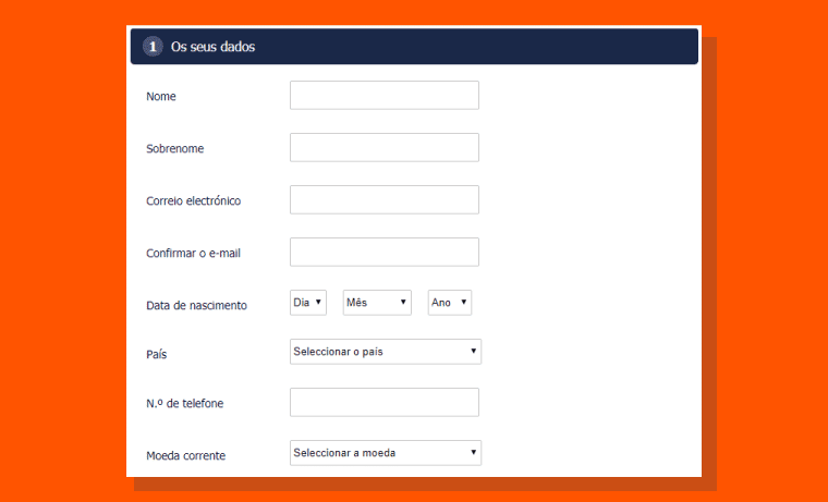 Preencha Seus Dados Pessoais