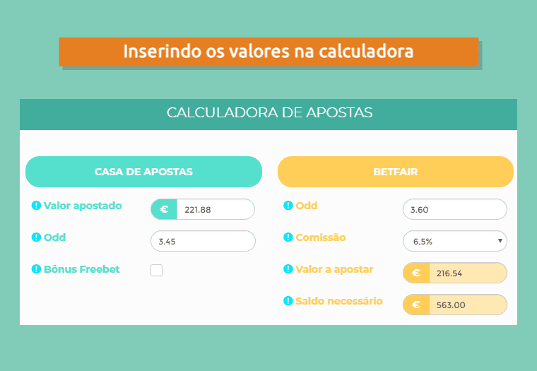 Inserindo Valores Bonus 188bet Calculadora