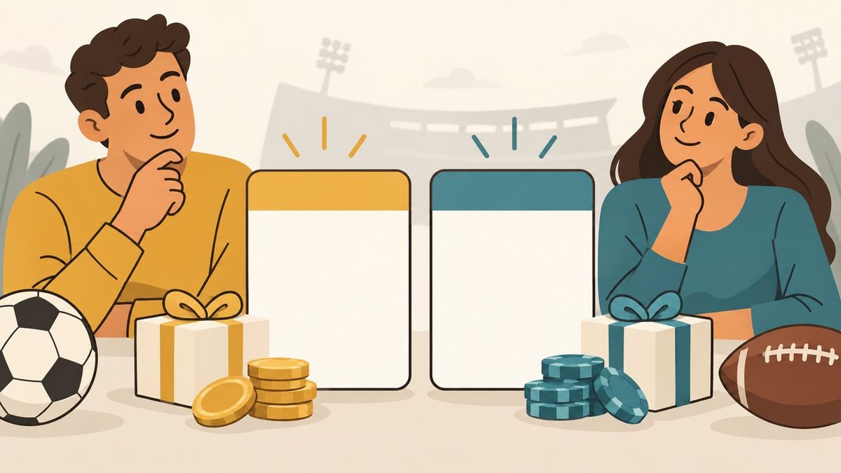 Comparación conceptual de las condiciones de los bonos de Betano y Bet365.