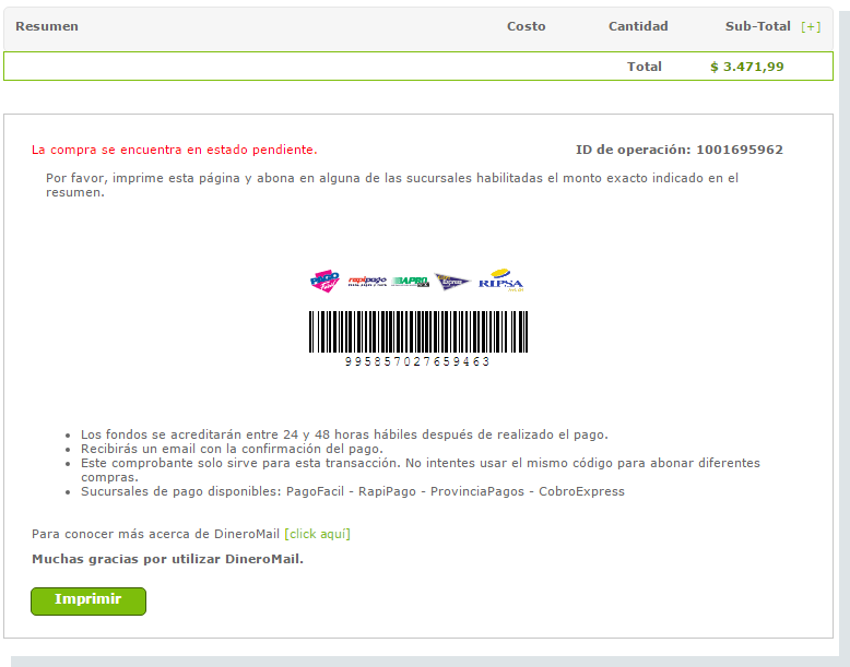 Deposito realizado en Neteller