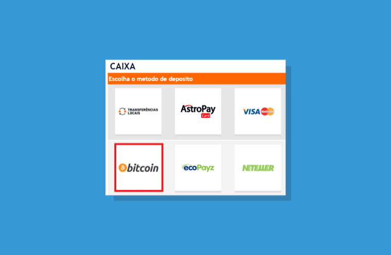 Selecionar Novamente Bitcoin Forma Deposito