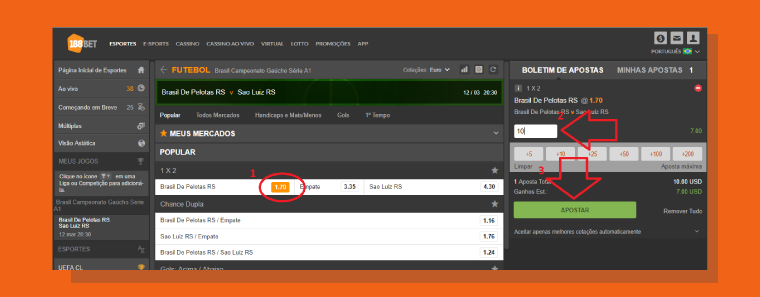 Como Adicionar Aposta 188bet